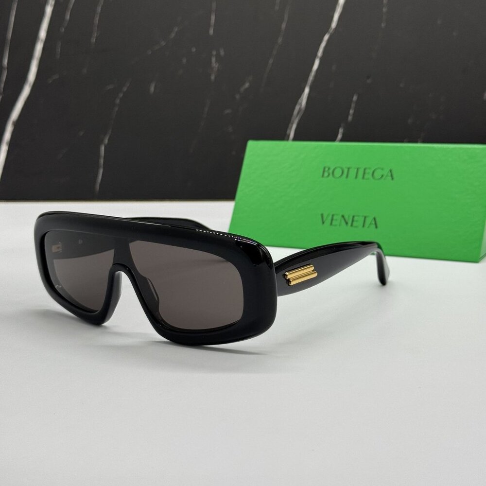 NEW BOTTEGA VENETA SUNGLASSES BLACK UNISEX EYEWEAR BOTTEGA VENETA BV1281S 001